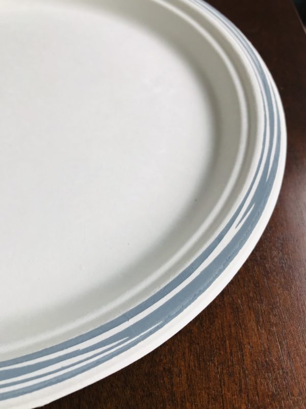 8 White Sugar cane paper plates small - Little Lulubel