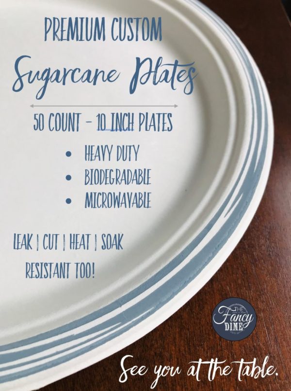 Disposable Party Plate: Heavy Duty Elegant Eco-Friendly Paper Plates